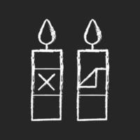 Remove candle packaging before use chalk white manual label icon vector