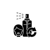 Hairspray refill black glyph icon vector