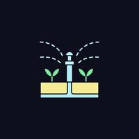 Irrigation device RGB color icon for dark theme vector