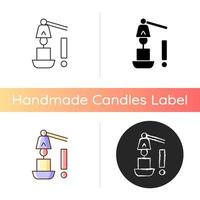 Use candle snuffer manual label icon vector