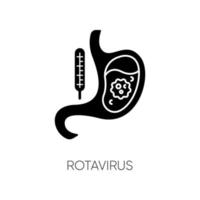 Rotavirus black glyph icon vector