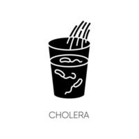 Cholera black glyph icon vector