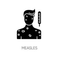 Measles black glyph icon vector