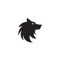 Wolf head logo design vector template