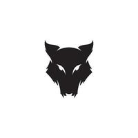 Wolf head logo design vector template