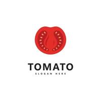 Diseño de ilustración de icono de vector de logotipo de tomate