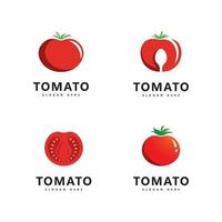 Diseño de ilustración de icono de vector de logotipo de tomate