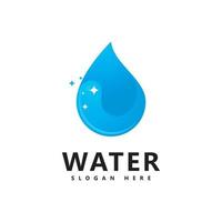 Aqua water logo design. Water drop vector logo