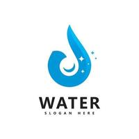 Aqua water logo design. Water drop vector logo