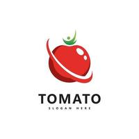 Tomato logo vector icon illustration design