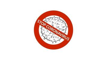 Stop coronavirus bacteria sign. Coronavirus. Vector illustration.