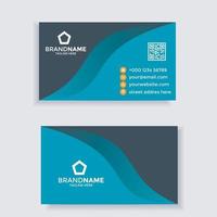 elegant business card. business card template. blue, dark and orange. vector