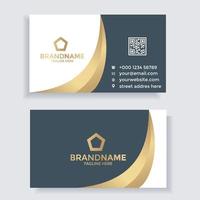 elegant business card. luxury business card template. gold color. vector