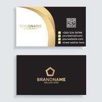 elegant business card. luxury business card template. gold color. vector