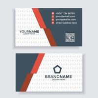 elegant business card. business card template. dark blue and red. vector