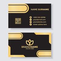 elegant business card. luxury business card template. gold color. vector