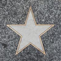 Blank star on the pavement photo