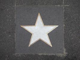 Blank star on the pavement photo