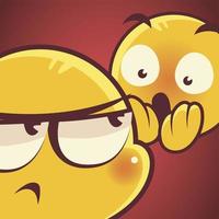 emoji caras expresión triste humor sorpresa personajes vector