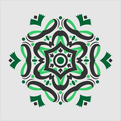 Modern mandala art vector design with a beautiful mix of colors