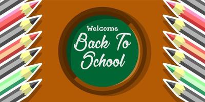 Back to school with school items and elements vector