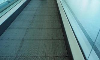 Moving walkway at an airport photo