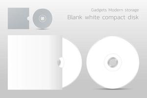 Los dispositivos y la transferencia almacenan el disco compacto de datos. vector