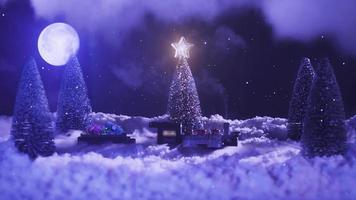 4K Merry Christmas concept animation with Cute animation