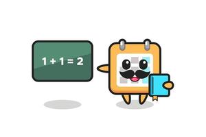 Illustration of calendar character as a teacher vector