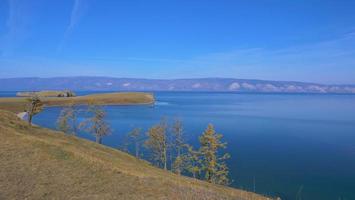 Lake Baikal Olkhon Island in a sunny day, Irkutsk Russia photo