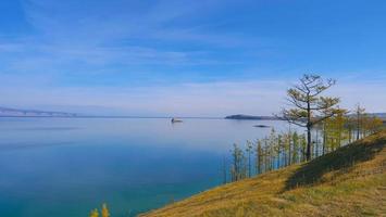 Lake Baikal Olkhon Island in a sunny day, Irkutsk Russia photo