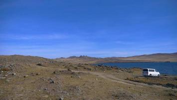 Lake Baikal Olkhon Island in a sunny day, Irkutsk Russia photo