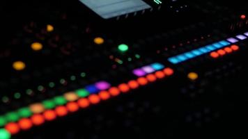 big audio mixer in night club or studio video