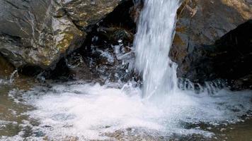 primo piano del fiume di montagna video