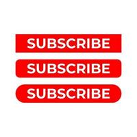 subscribe button set template vector