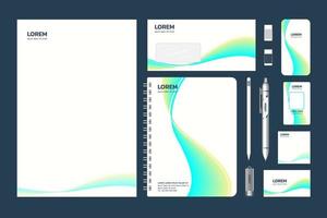 A4 size single pocket, folder mock-up, design blue and yellow gradient vector