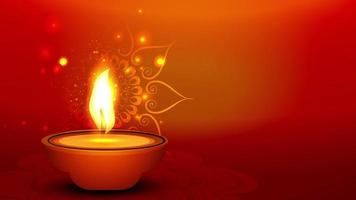 Diwali light burning for a celebration