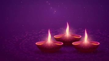 Diwali light burning for a celebration video
