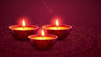 lumière de diwali brûlant pour une célébration video