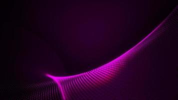 3D render arte digital brilho rosa pontos onda conceito de fundo