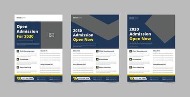 School admission flyer design bundle