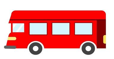 Public transport bus cartoon vector