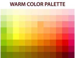 Vector graphic of warm Color palette. Abstract Colored Palette Guide.