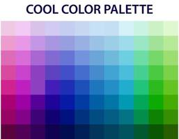 Vector graphic of cool Color palette. Abstract Colored Palette Guide.