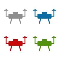 Drone Illustrated On White Background vector