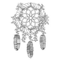 Dreamcatcher Linear Style vector