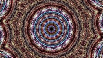 Vivid kaleidoscope sequence pattern loop animation mandala spiritual video