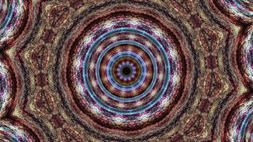 Vivid kaleidoscope sequence pattern loop animation mandala spiritual video