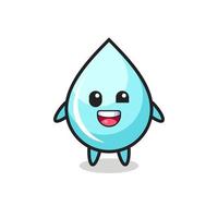 illustration of an water drop character with awkward poses vector