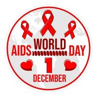 world aids day logo graphic design illustration, EPS file format vector